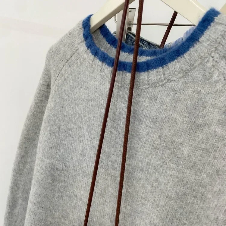 Pull décontracté pour femme style urbain automne, col rond, manches longues - Image 4