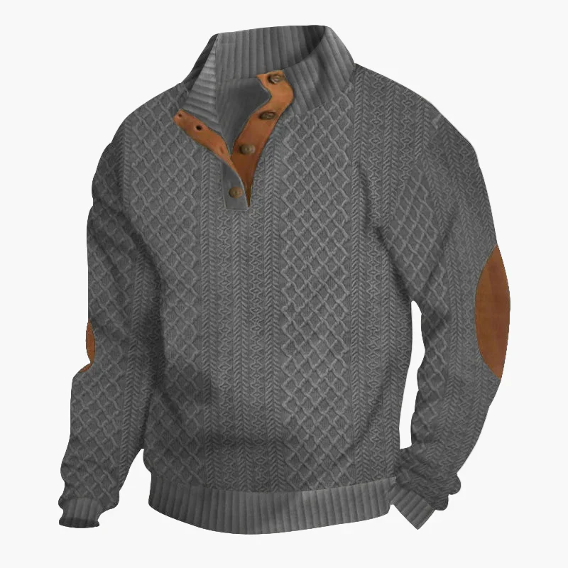 Pull élégant pour homme à col montant style classique – Idéal pour l'automne et l'hiver - Image 2