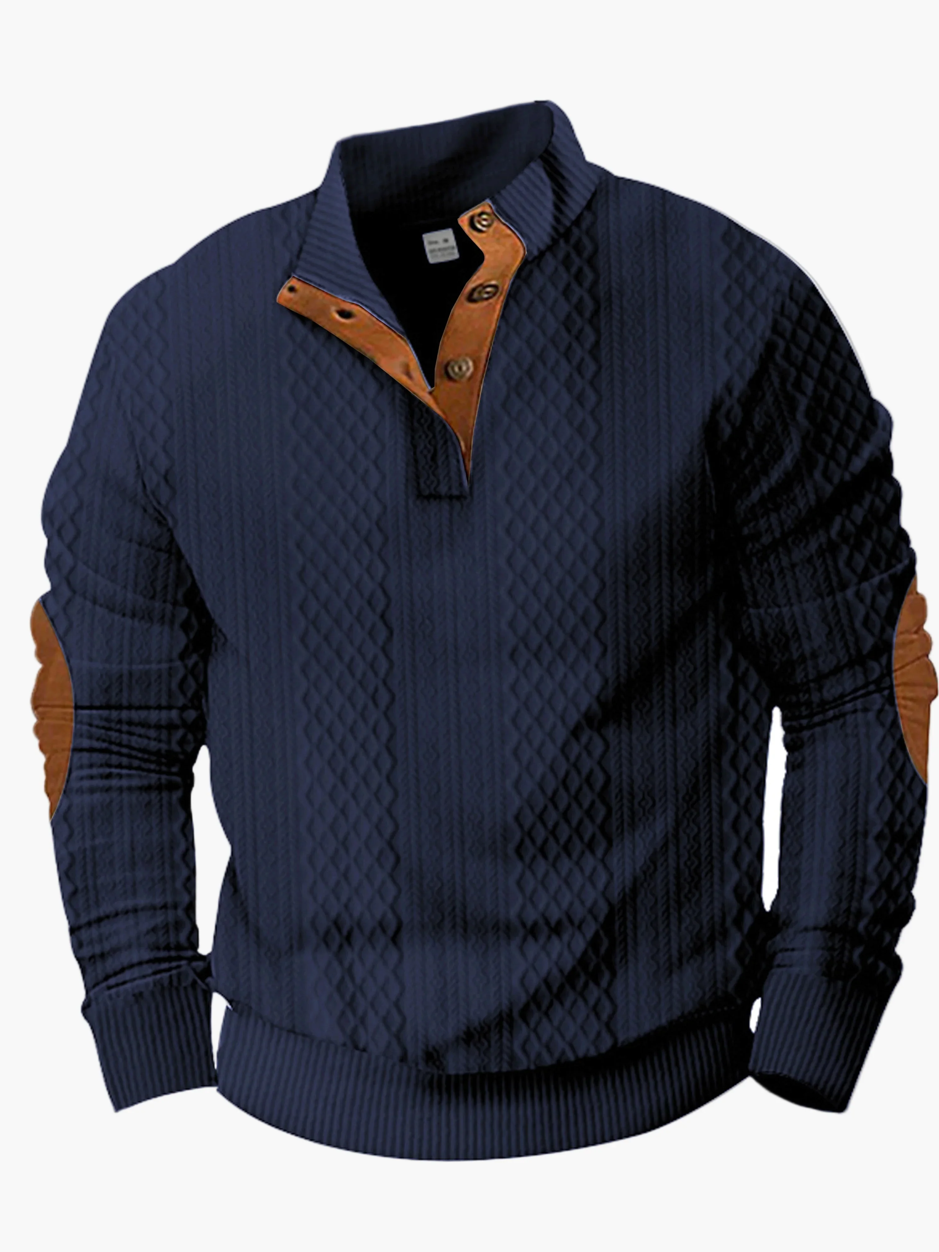 Pull élégant pour homme à col montant style classique – Idéal pour l'automne et l'hiver - Image 5