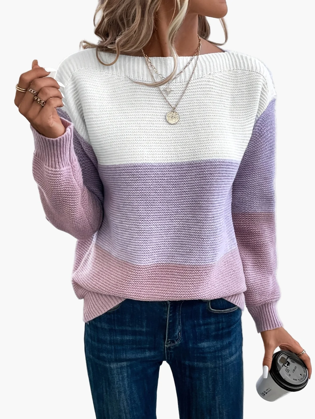 Pull Femme Élégant Style Décontracté à Manches Longues pour Automne/Hiver - Image 2
