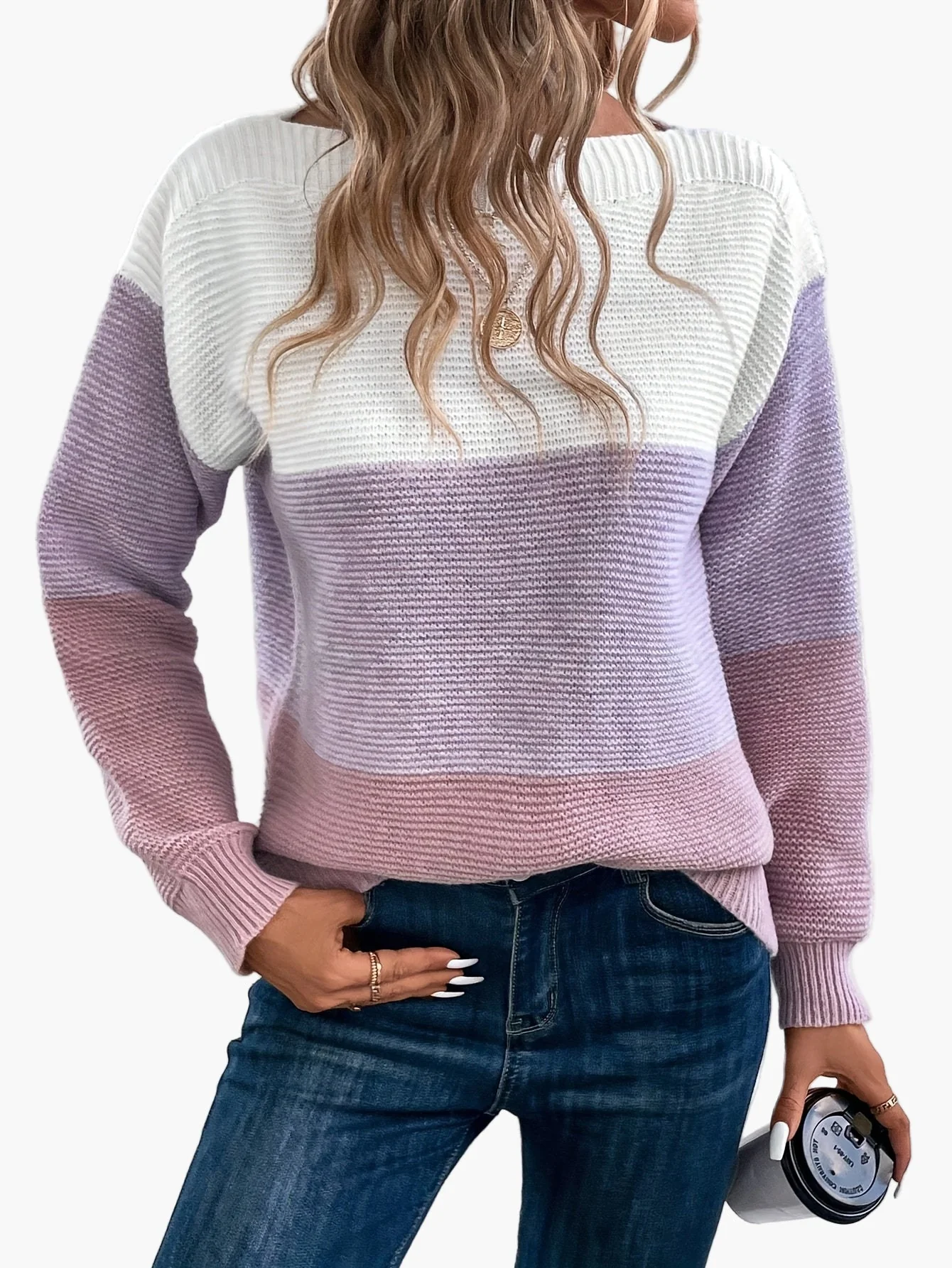 Pull Femme Élégant Style Décontracté à Manches Longues pour Automne/Hiver - Image 8