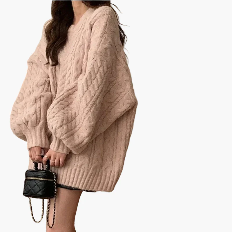 Pull Femme Style Coréen Décontracté Ample – Mode Automne Hiver Élégant - Image 2