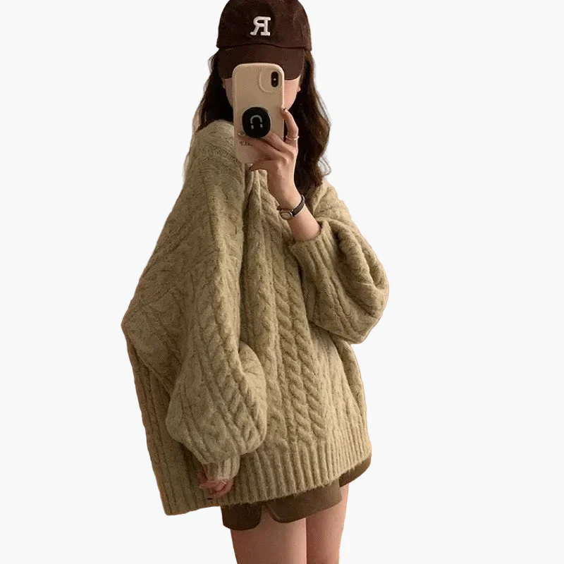 Pull Femme Style Coréen Décontracté Ample – Mode Automne Hiver Élégant - Image 5