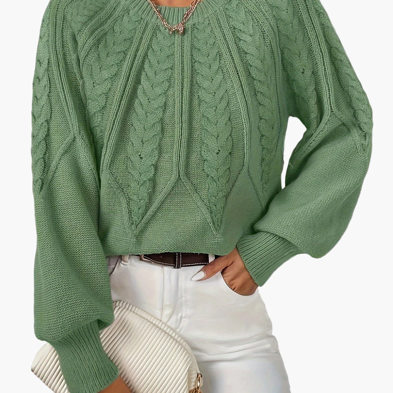 Pull Femme Style Décontracté Chic à Motif Torsadé pour Automne et Printemps - Image 12
