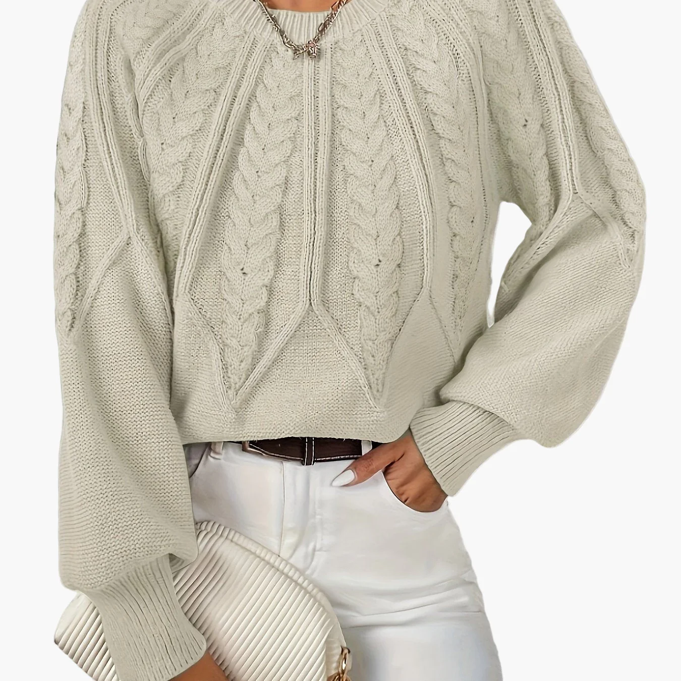 Pull Femme Style Décontracté Chic à Motif Torsadé pour Automne et Printemps - Image 13