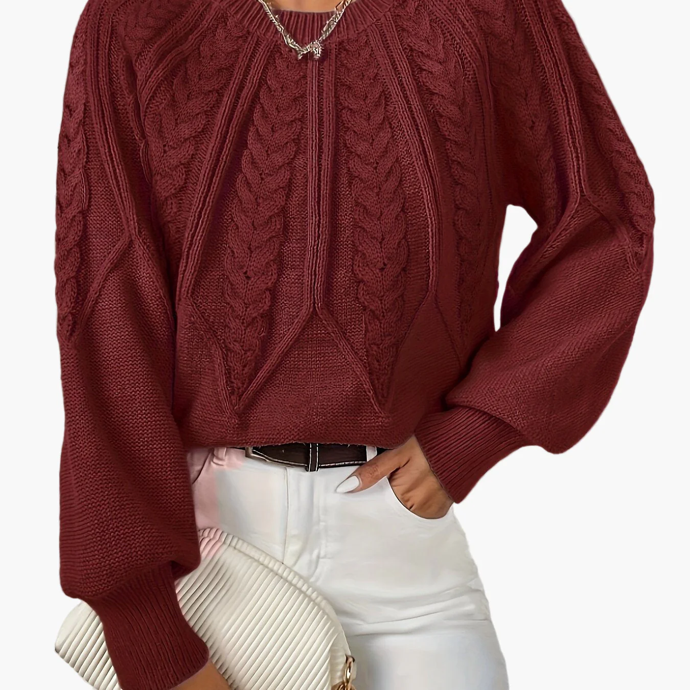 Pull Femme Style Décontracté Chic à Motif Torsadé pour Automne et Printemps - Image 14