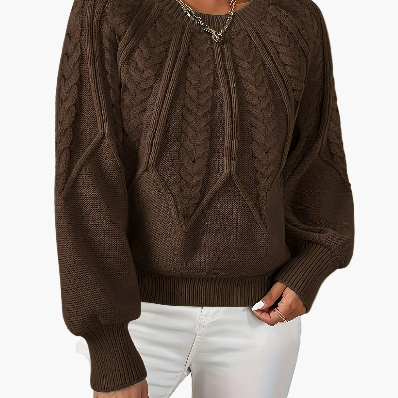Pull Femme Style Décontracté Chic à Motif Torsadé pour Automne et Printemps - Image 17