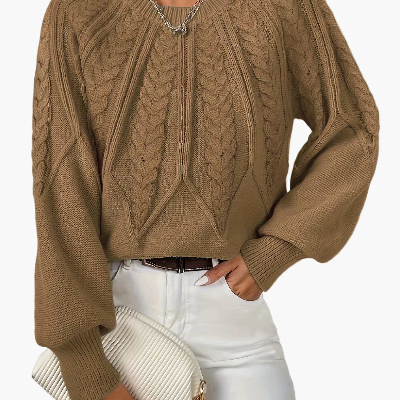 Pull Femme Style Décontracté Chic à Motif Torsadé pour Automne et Printemps - Image 19