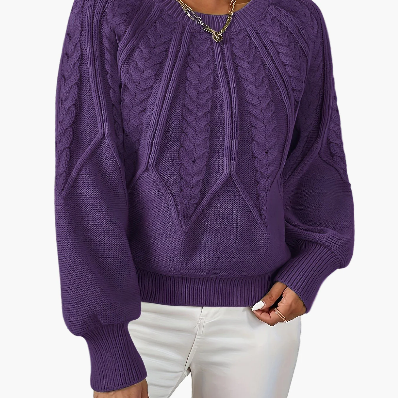 Pull Femme Style Décontracté Chic à Motif Torsadé pour Automne et Printemps - Image 21