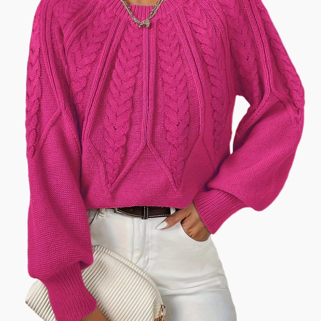 Pull Femme Style Décontracté Chic à Motif Torsadé pour Automne et Printemps - Image 22