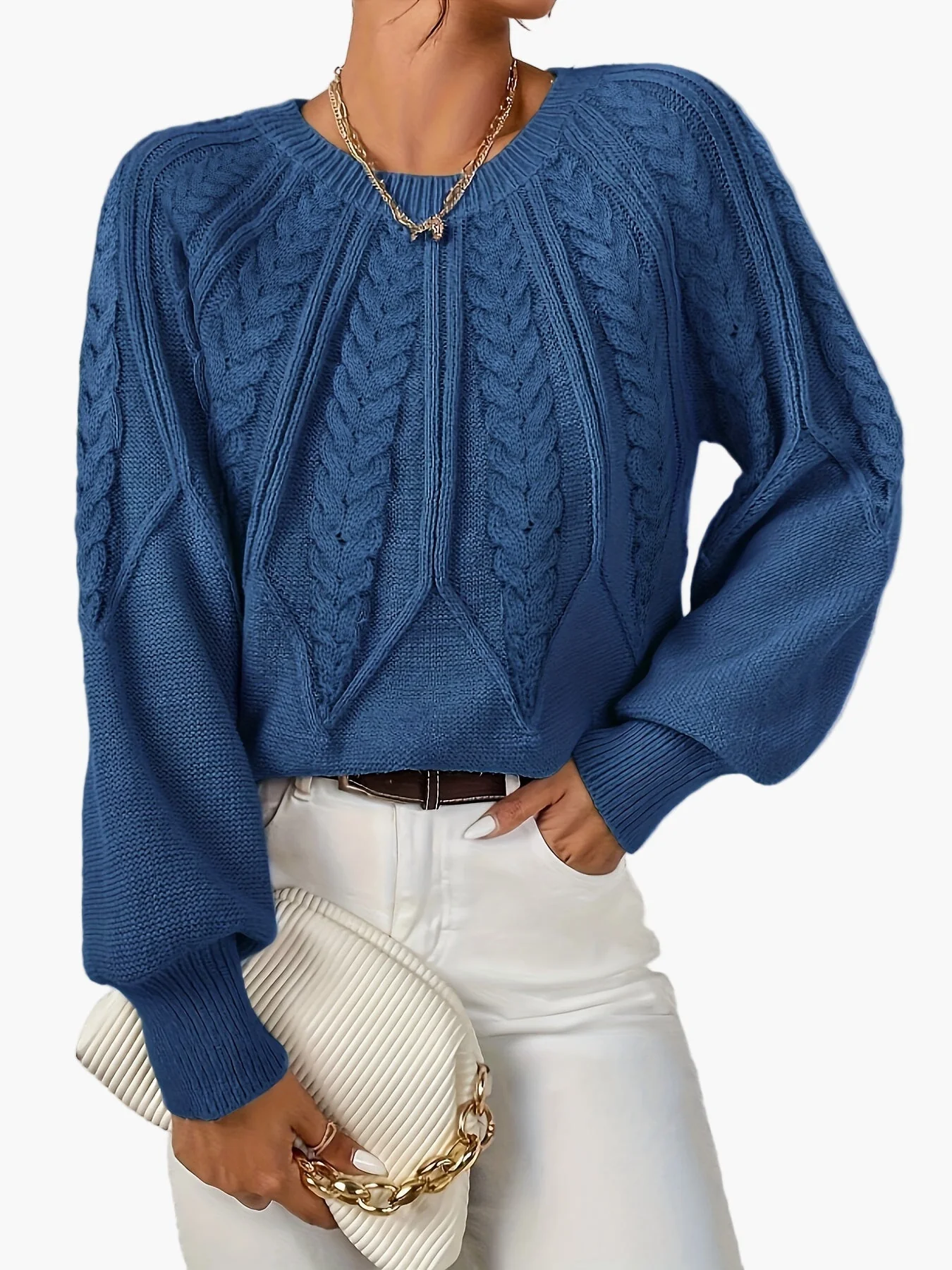 Pull Femme Style Décontracté Chic à Motif Torsadé pour Automne et Printemps - Image 8