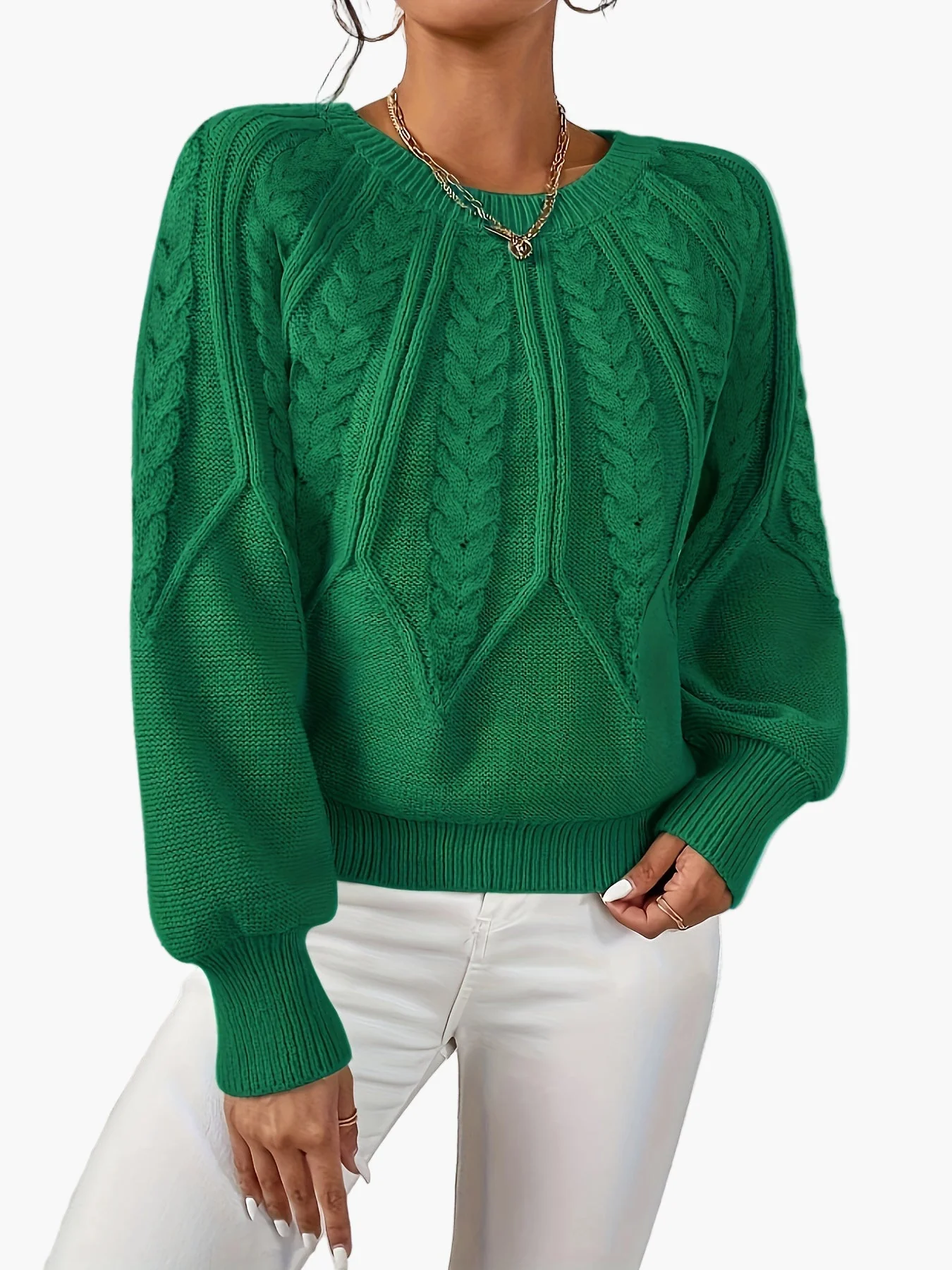 Pull Femme Style Décontracté Chic à Motif Torsadé pour Automne et Printemps - Image 9