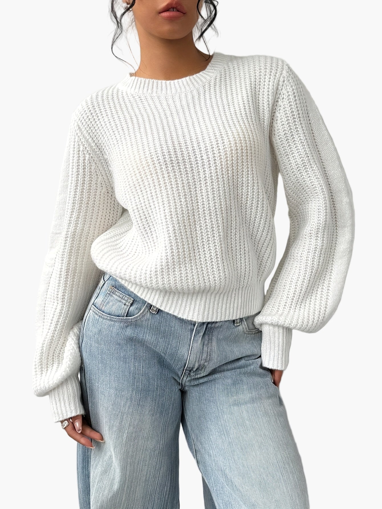 Pull femme style décontracté col rond pour tous les jours - Image 3
