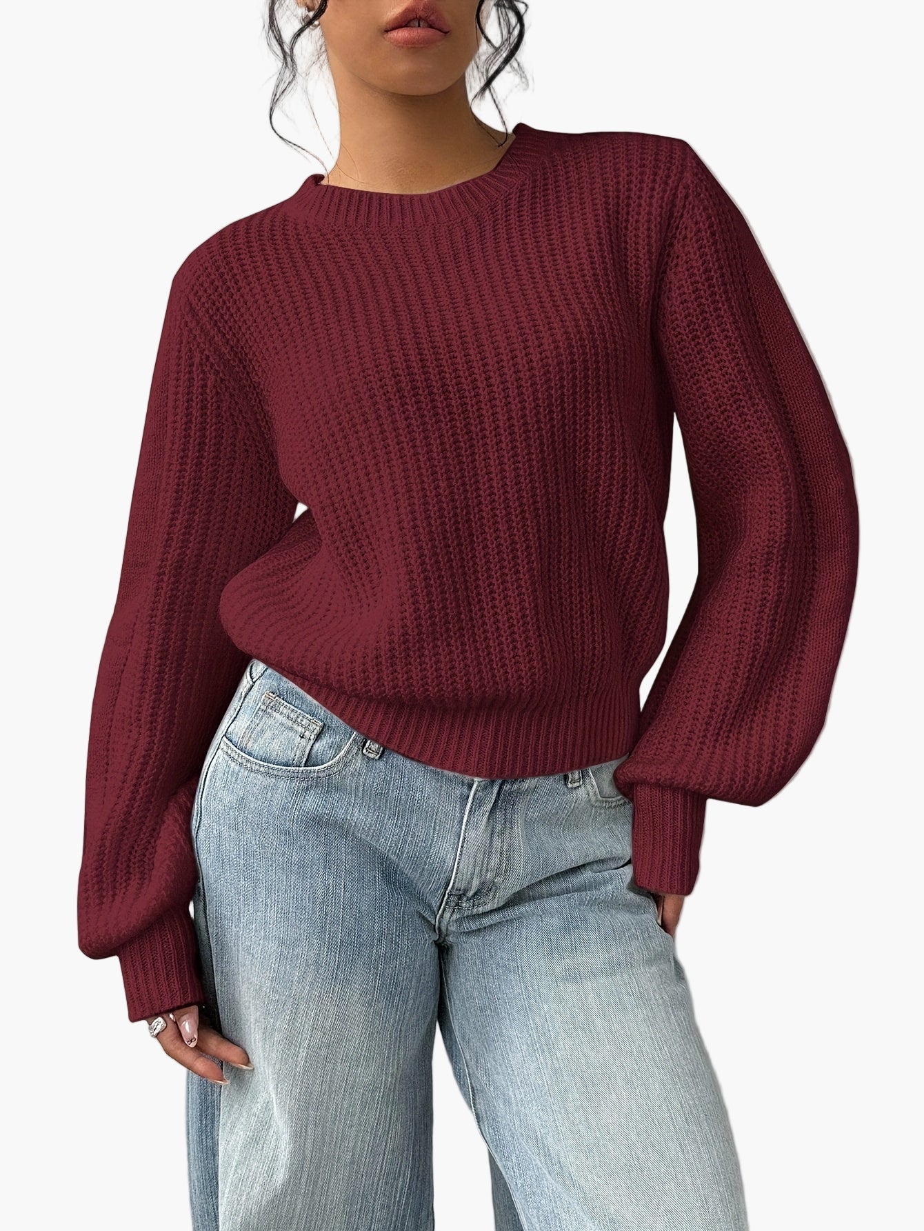 Pull femme style décontracté col rond pour tous les jours - Image 4