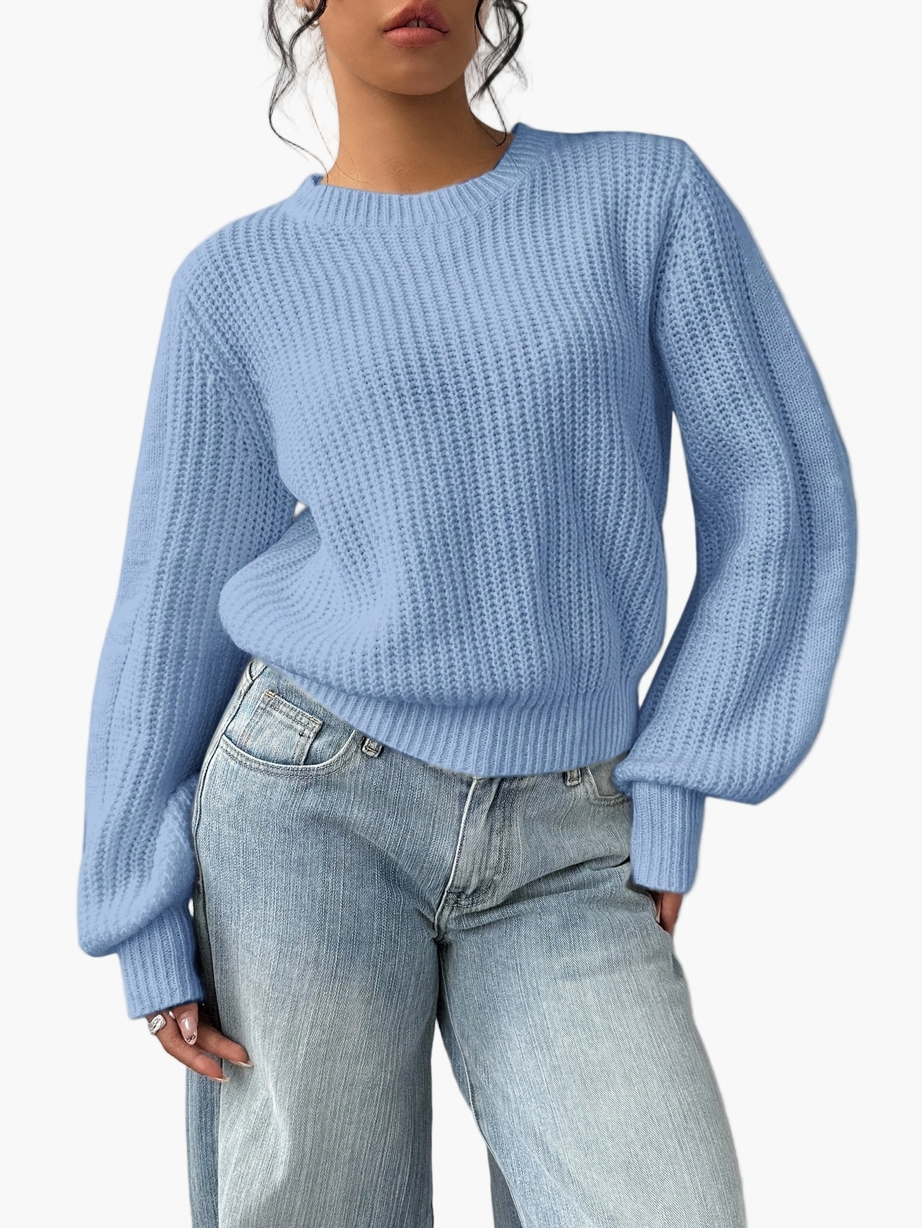 Pull femme style décontracté col rond pour tous les jours - Image 6