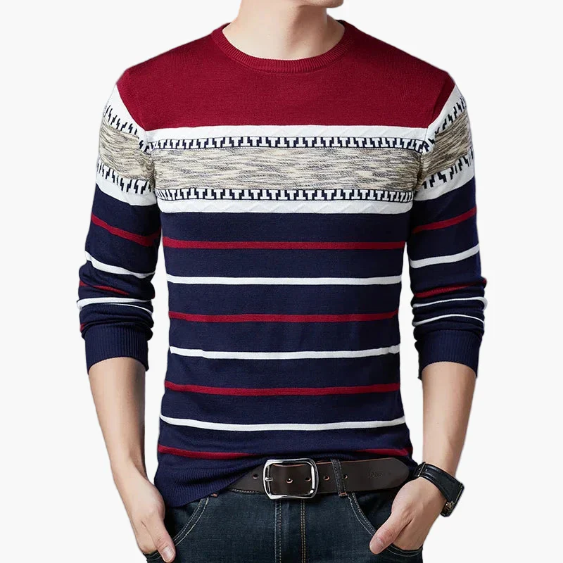 Pull homme à rayures style casual chic pour tous les jours - Image 3