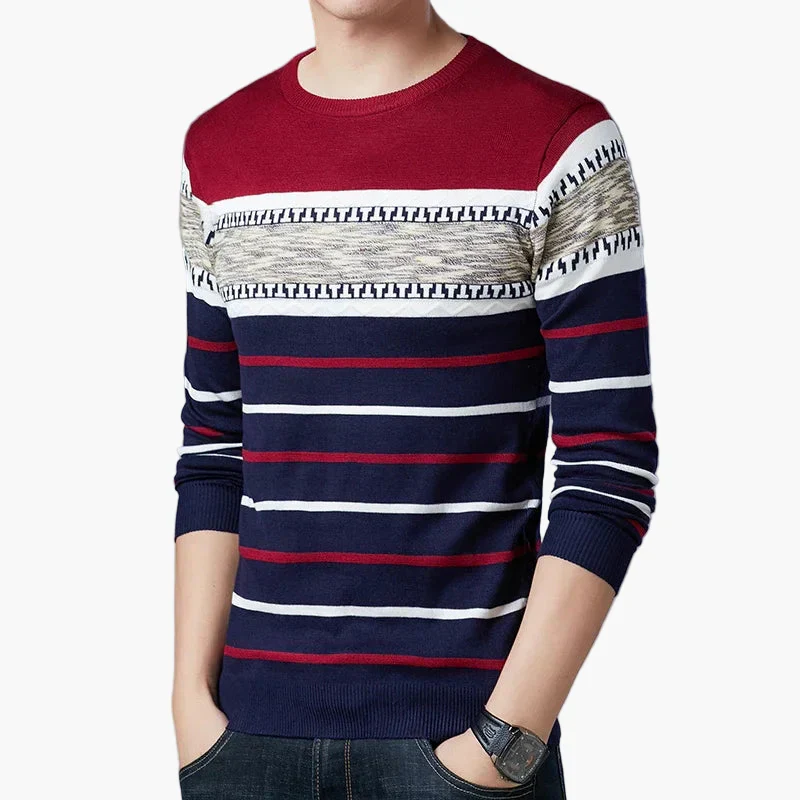 Pull homme à rayures style casual chic pour tous les jours - Image 5
