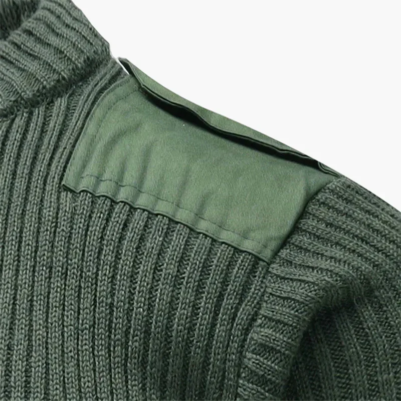 Pull militaire homme col en V style armée pour activités extérieures et loisirs - Image 4