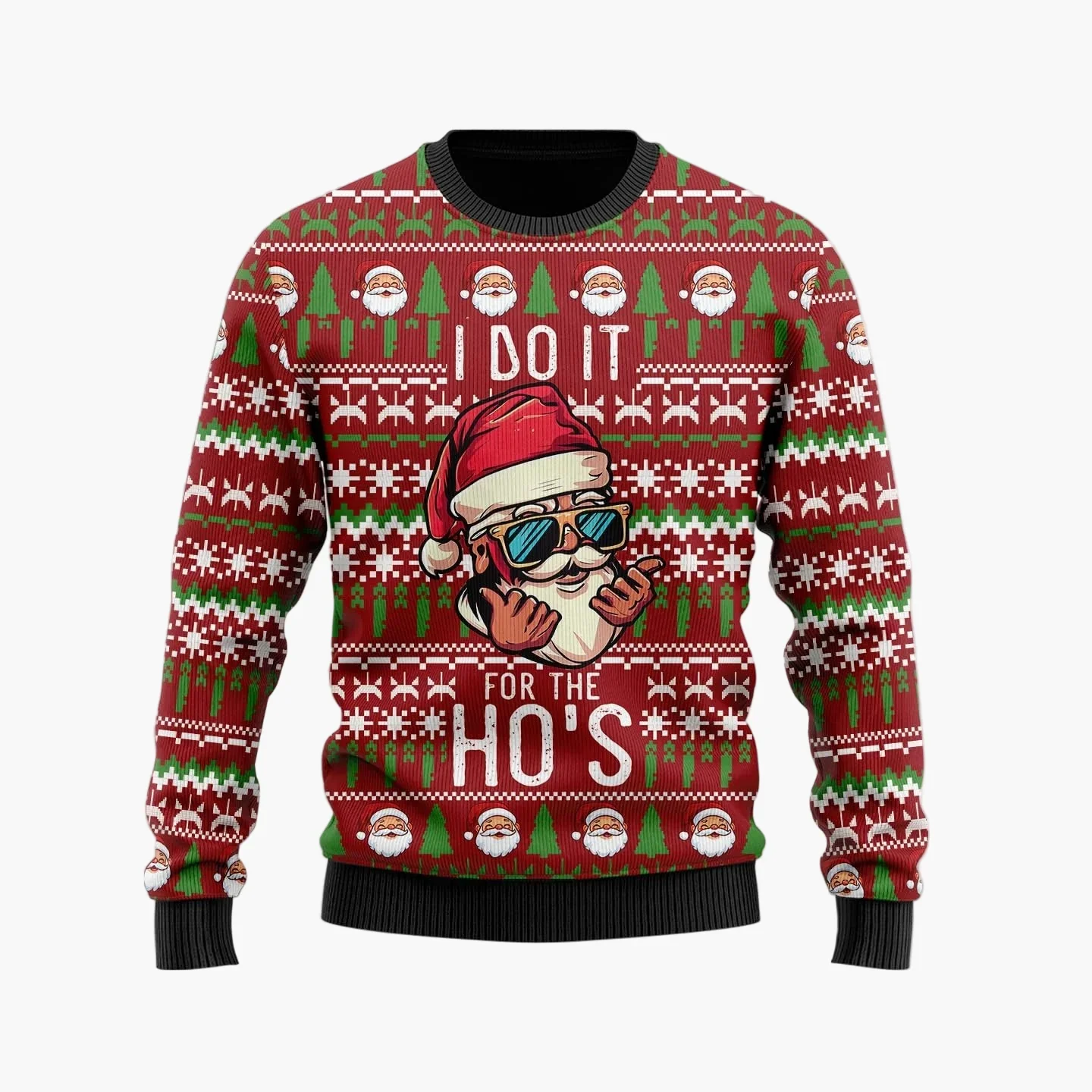 Pull de Noël drôle homme – Style rétro, motif Père Noël, idéal fêtes et soirées Ugly Christmas Sweater - Image 6