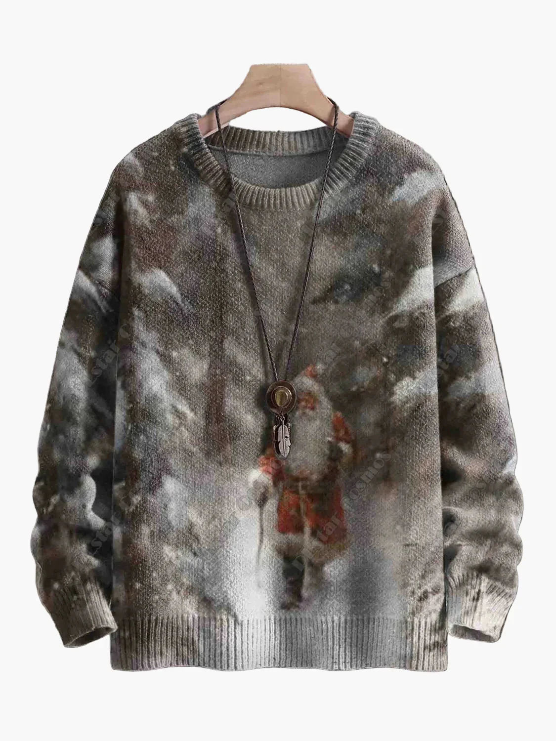 Pull de Noël fantaisie brodé pour femme, style décontracté, idéal pour les fêtes - Image 2