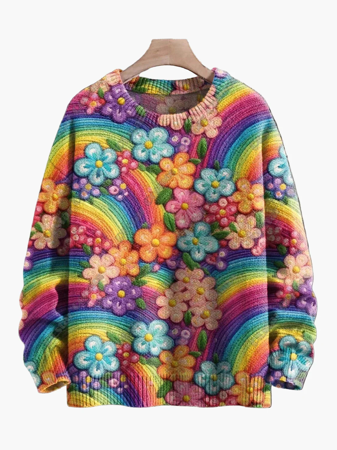 Pull de Noël fantaisie brodé pour femme, style décontracté, idéal pour les fêtes - Image 6