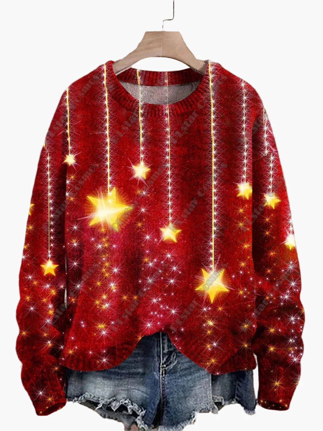 Pull de Noël fantaisie brodé pour femme, style décontracté, idéal pour les fêtes - Image 9