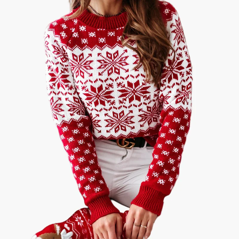 Pull de Noël Femme Motif Scandinave Idéal pour l'Hiver et les Fêtes - Image 5