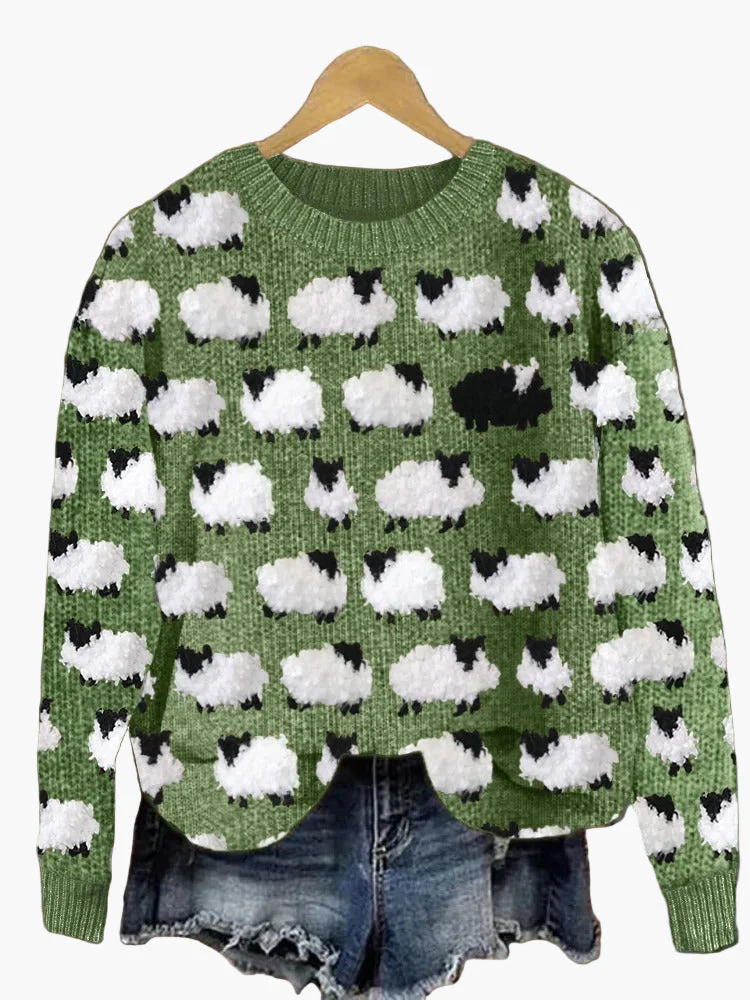 Pull de Noël pour femme style cocooning à motif sapins, parfait pour les fêtes et les soirées d'hiver - Image 2