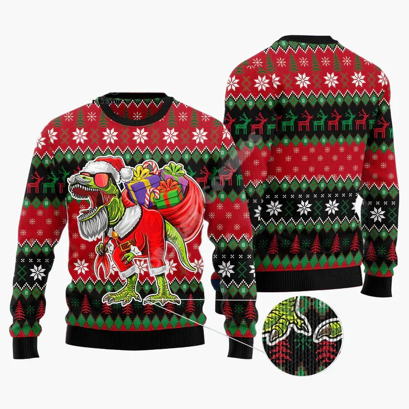 Pull de Noël homme style humoristique chat "Show Me Your Kitties" – Sweat à motif chat et flocons, idéal fêtes et cadeaux - Image 6