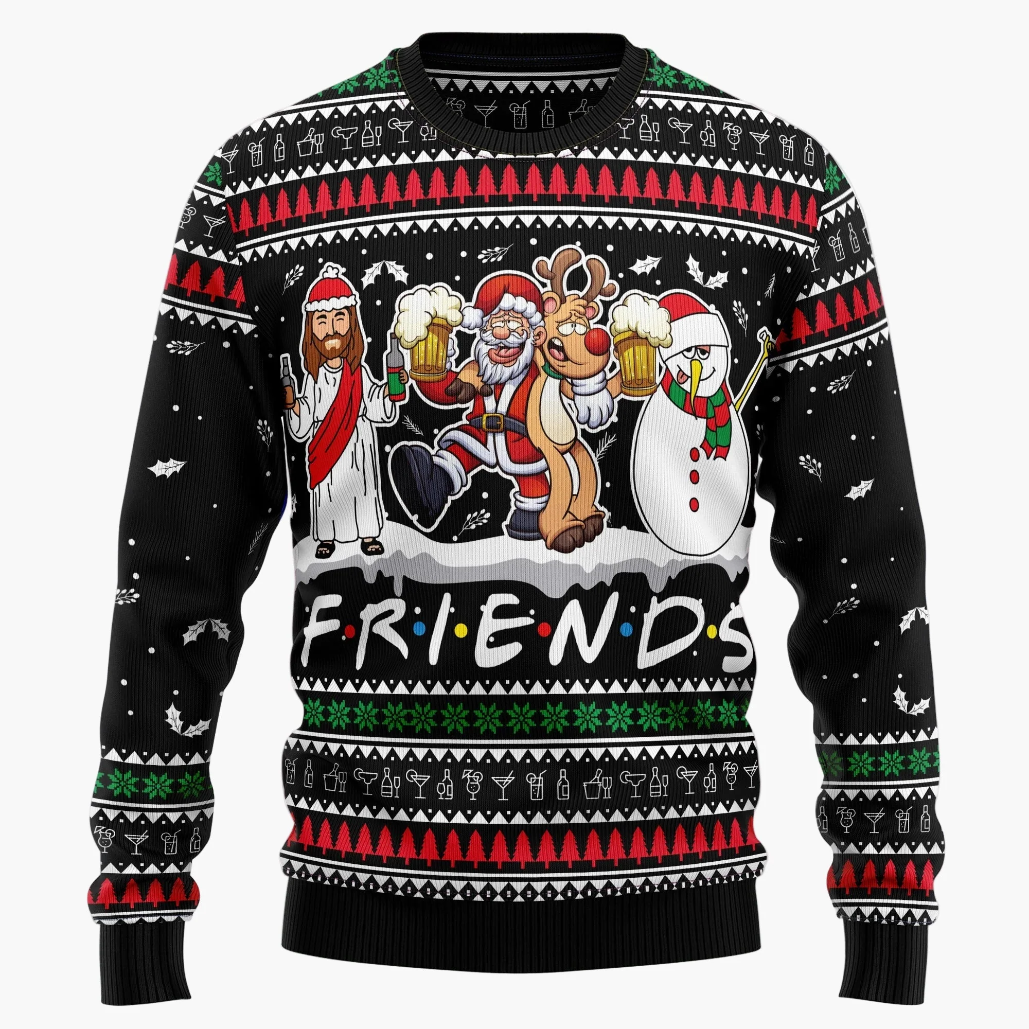 Pull de Noël homme style gothique crâne Santa – Sweat-shirt original fête et hiver - Image 3
