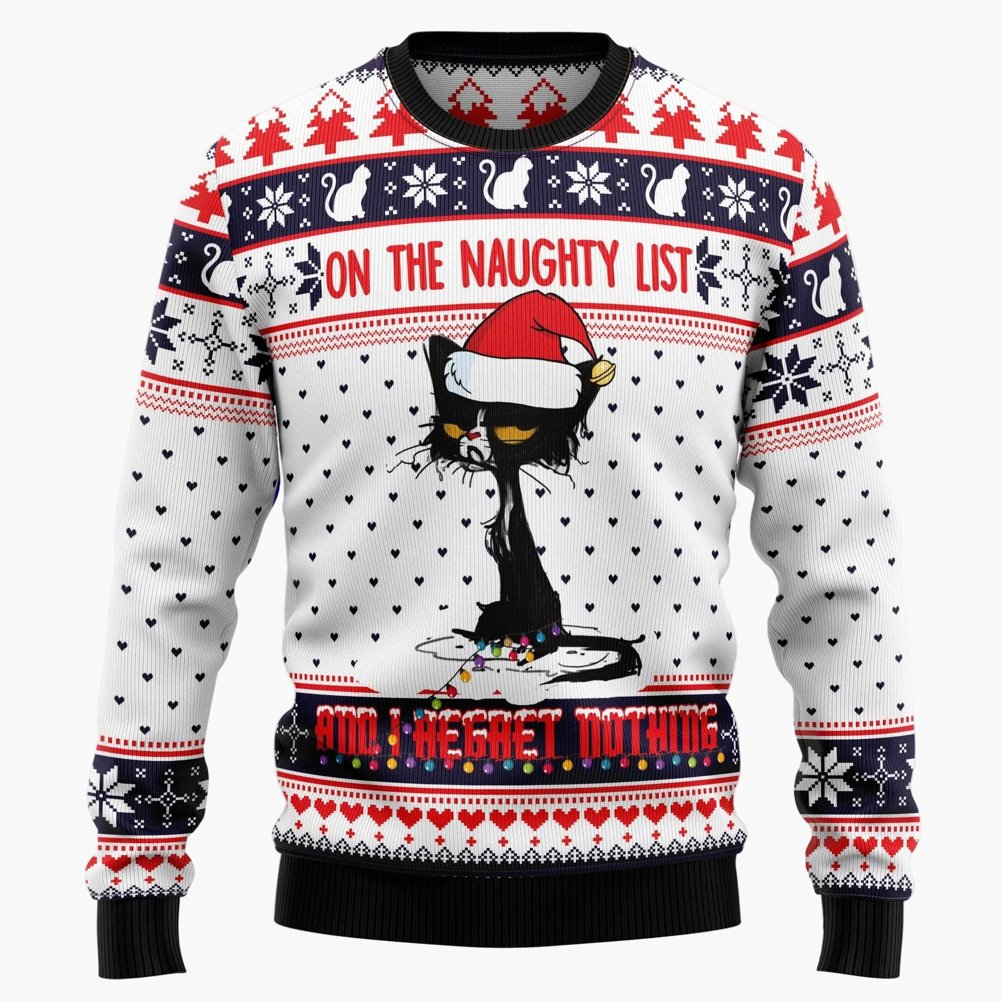 Pull de Noël homme style gothique crâne Santa – Sweat-shirt original fête et hiver - Image 4