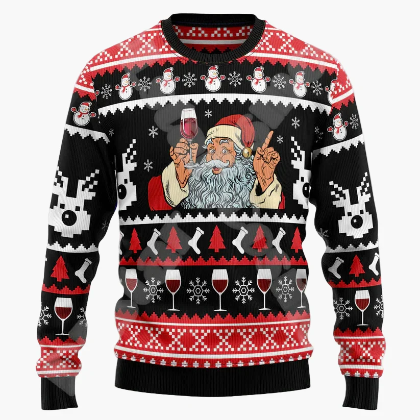 Pull de Noël homme style gothique crâne Santa – Sweat-shirt original fête et hiver - Image 9