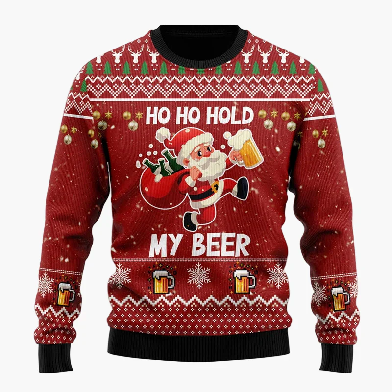 Pull de Noël Homme Style Humoristique Santa Beer - Idéal Fêtes et Cadeaux - Image 6