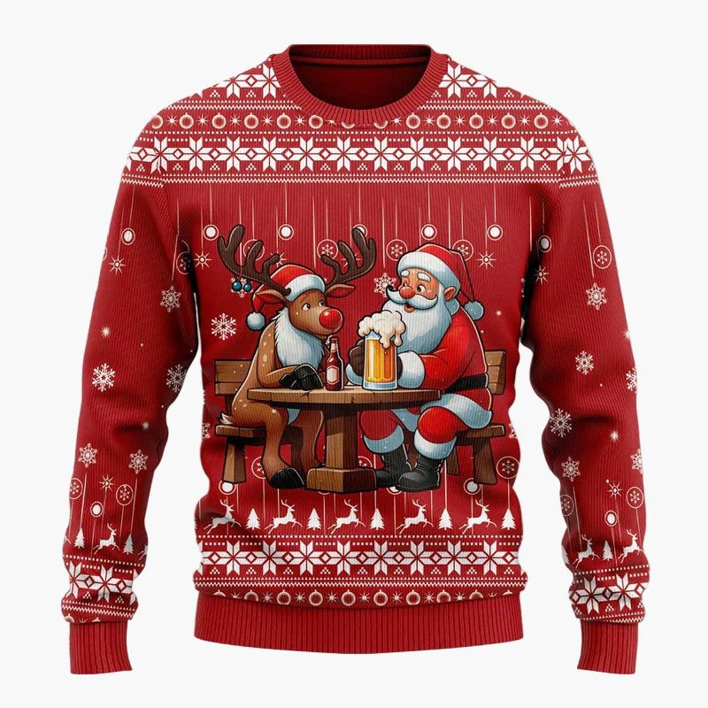 Pull de Noël Homme Style Humoristique Santa Beer - Idéal Fêtes et Cadeaux - Image 7