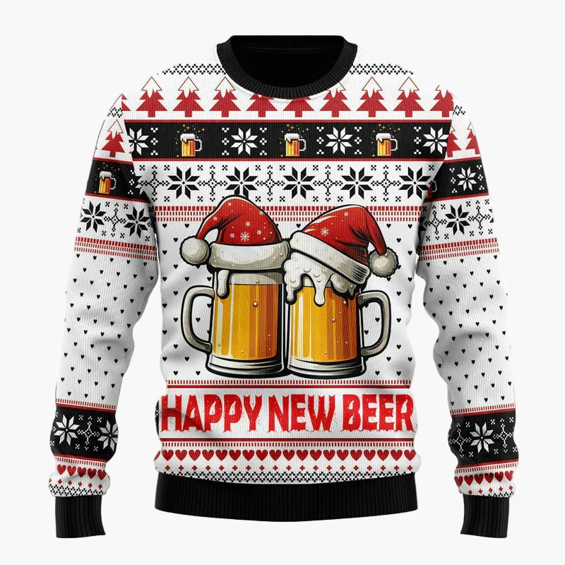 Pull de Noël Homme Style Humoristique Santa Beer - Idéal Fêtes et Cadeaux - Image 9