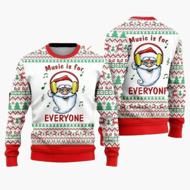 Pull de Noël homme style motard biker – Sweat-shirt festif humour Santa moto - Image 6