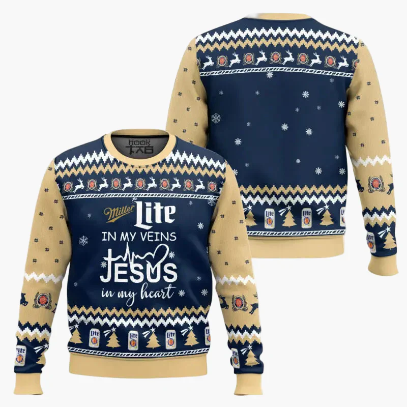 Pull de Noël homme style ugly sweater humour bière, fête et détente - Image 9
