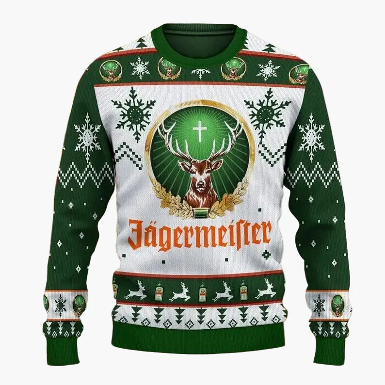Pull de Noël homme style ugly sweater Jägermeister fête et cadeau original - Image 12