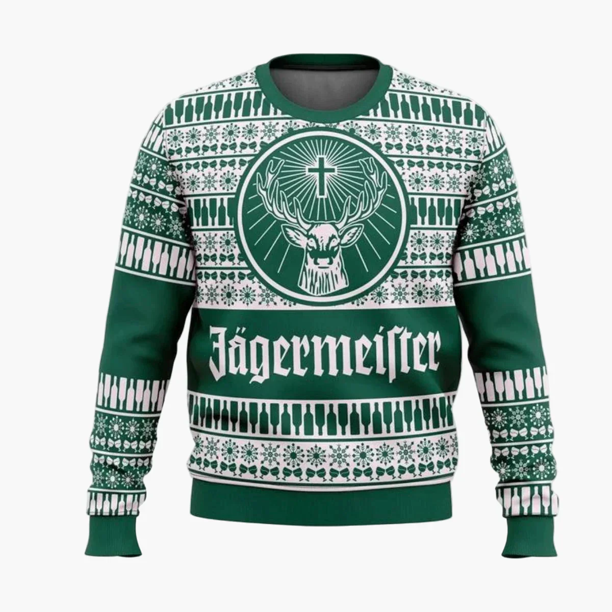 Pull de Noël homme style ugly sweater Jägermeister fête et cadeau original - Image 3