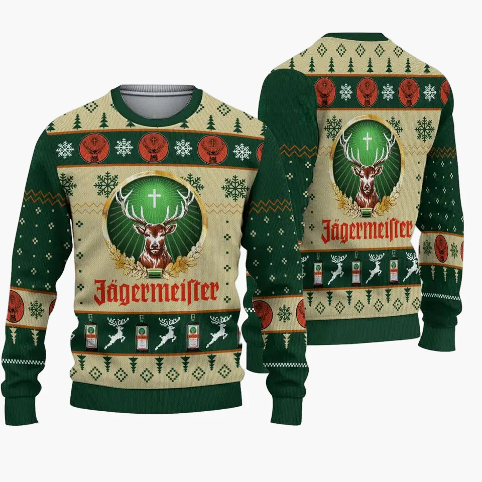 Pull de Noël homme style ugly sweater Jägermeister fête et cadeau original - Image 4