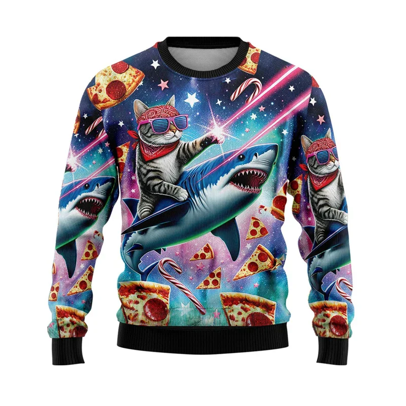 Pull de Noël homme style urbain festif avec Père Noël hip-hop – Idéal pour soirées et fêtes - Image 9
