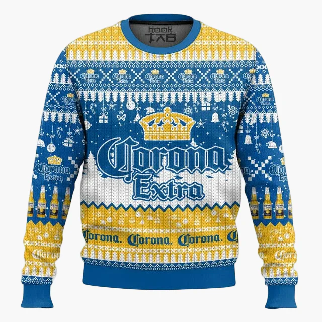 Pull de Noël homme style Ugly Sweater Corona Extra – Édition festive - Image 2