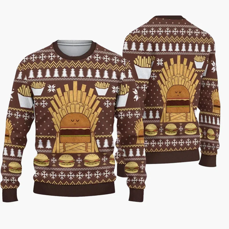 Pull de Noël Homme Style Ugly Sweater – Humour Série Télé, Fête de Noël - Image 2