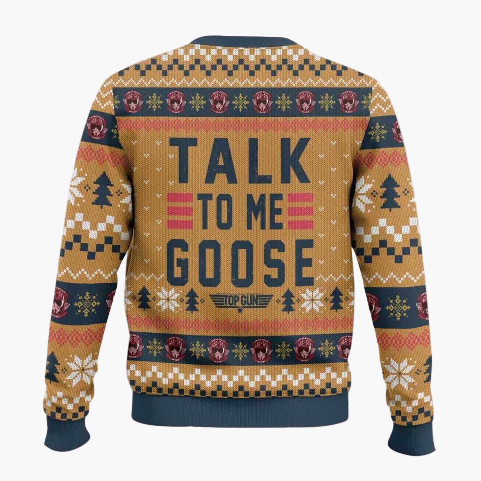 Pull de Noël Homme Style Ugly Sweater Motif Oie Drôle « Talk to Me Goose » - Image 2