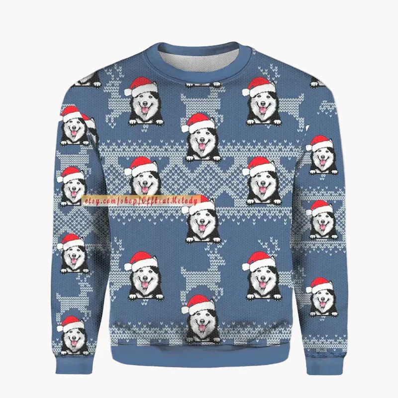 Pull de Noël humoristique homme – Style Ugly Christmas Sweater "Christmas Bros" avec Père Noël et Jésus - Image 8