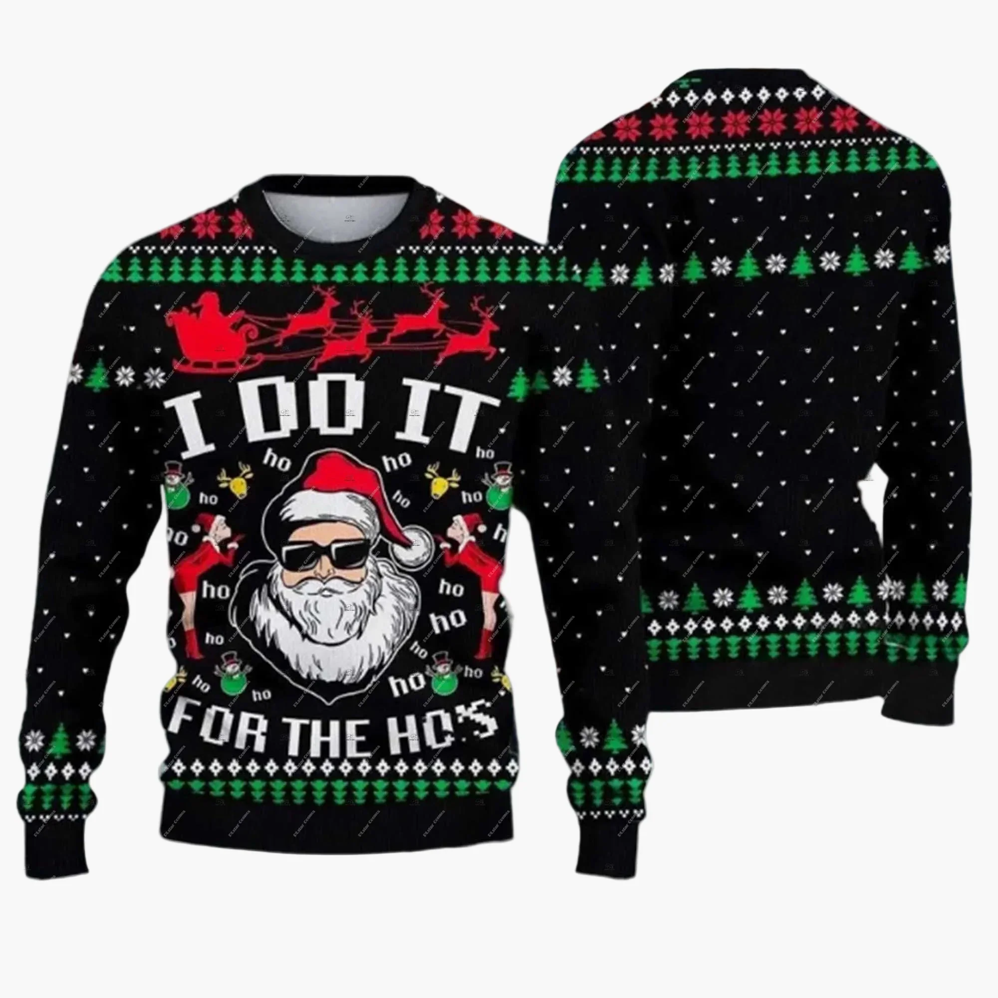 Pull de Noël humoristique "Jingle Balls" pour homme – Style amusant pour les fêtes et soirées décalées - Image 4