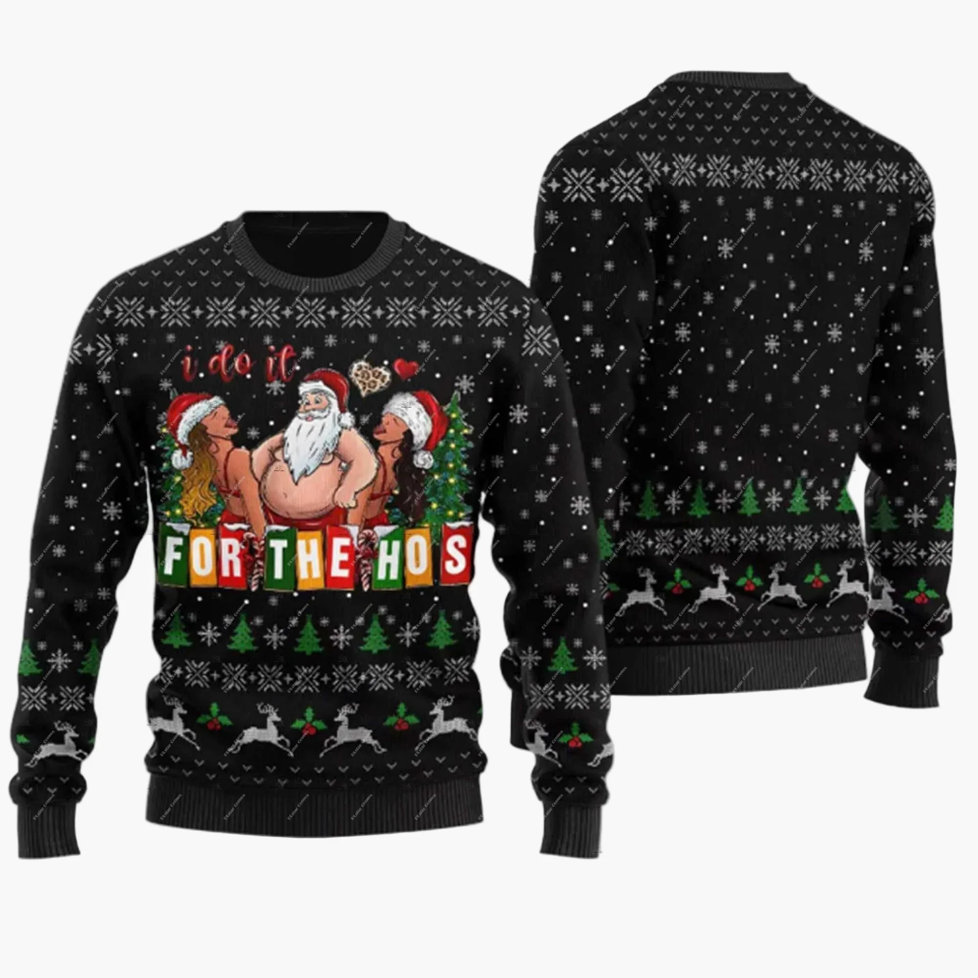 Pull de Noël humoristique "Jingle Balls" pour homme – Style amusant pour les fêtes et soirées décalées - Image 6