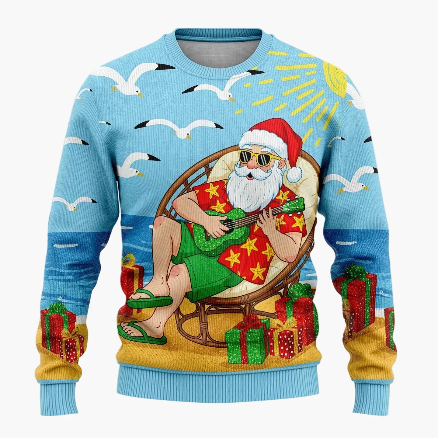 Pull de Noël Humour Homme – Pull Moche Santa Rigolo Fêtes et Soirées - Image 3