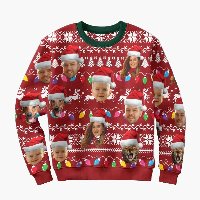Pull de Noël unisexe personnalisé style festif – Idéal pour fêtes et cadeaux - Image 3