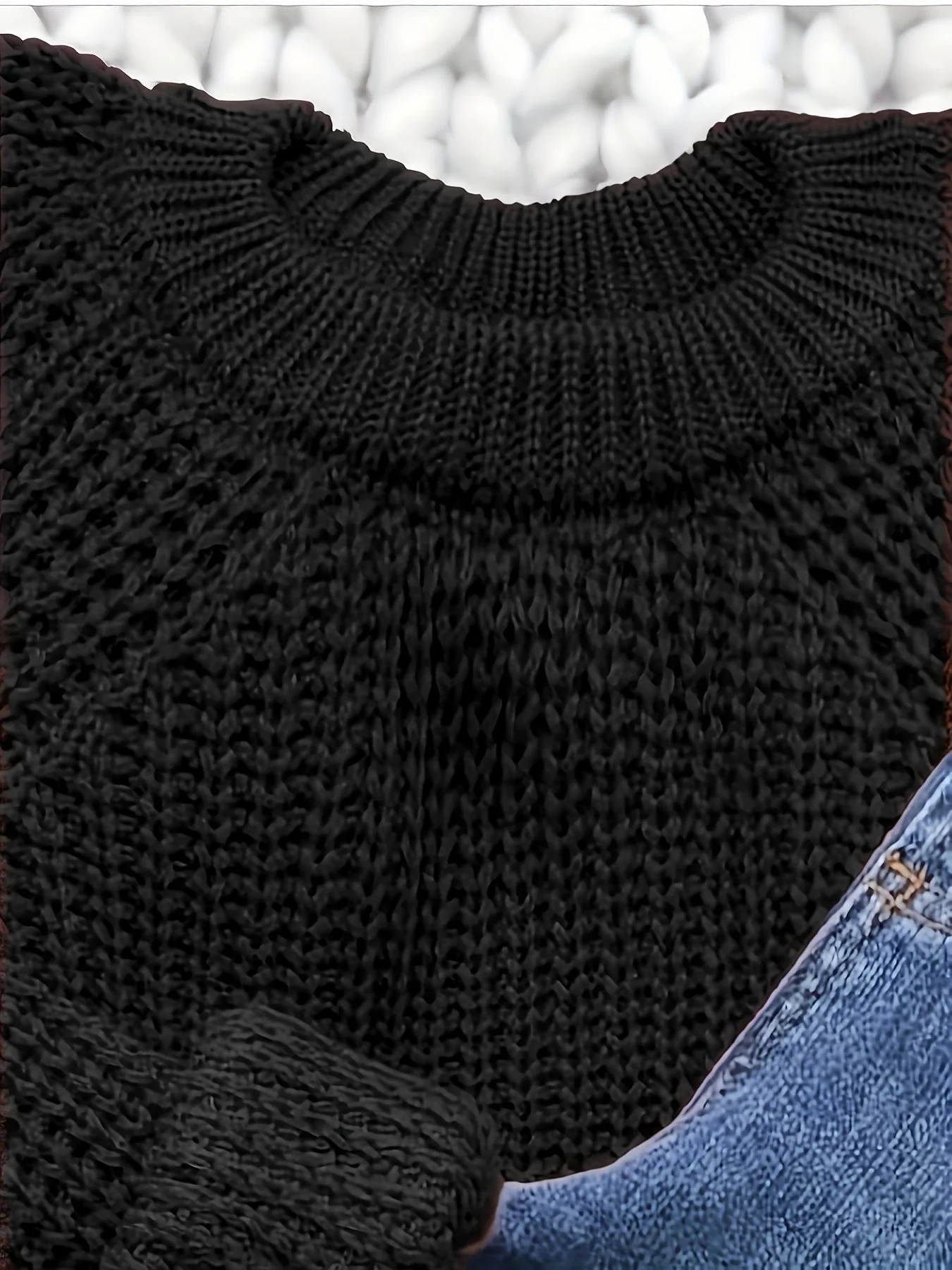 Pull-over décontracté pour femme style élégant col rond automne hiver - Image 4